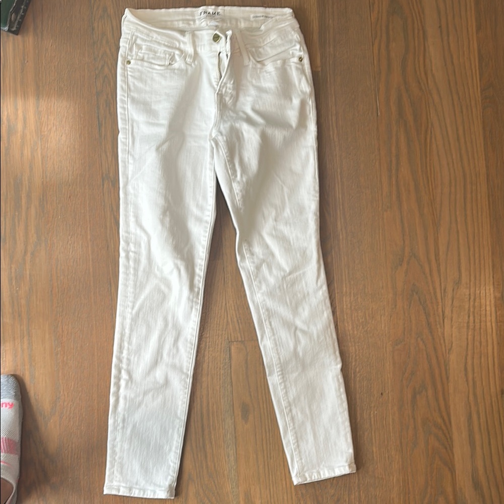Frame Denim White Skinny Jeans